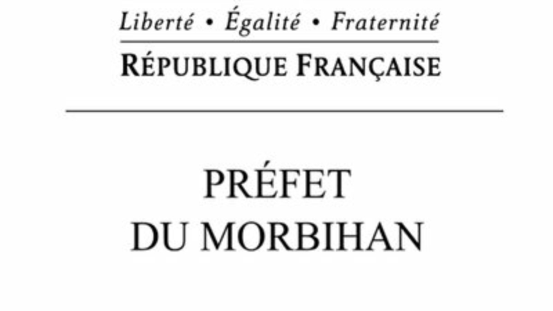 Message d’alerte de la préfecture du Morbihan