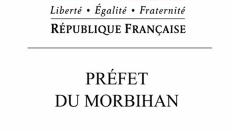 Message d’alerte de la préfecture du Morbihan