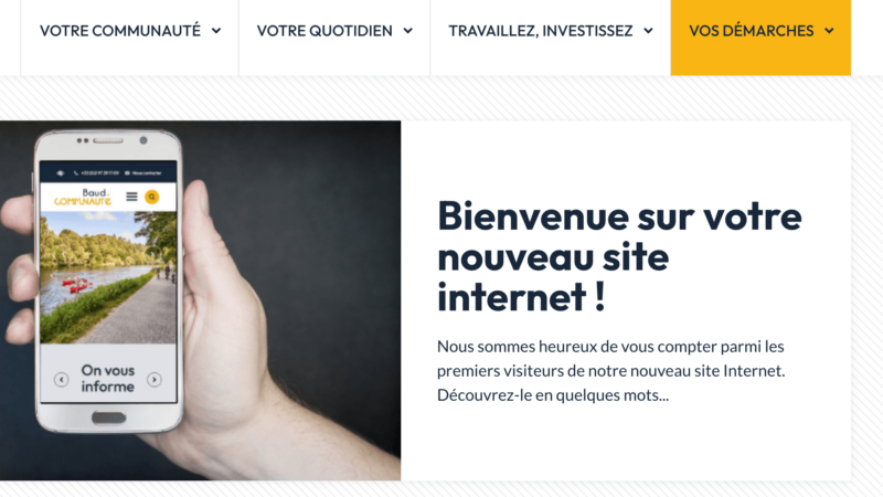Site internet de Baud Communauté