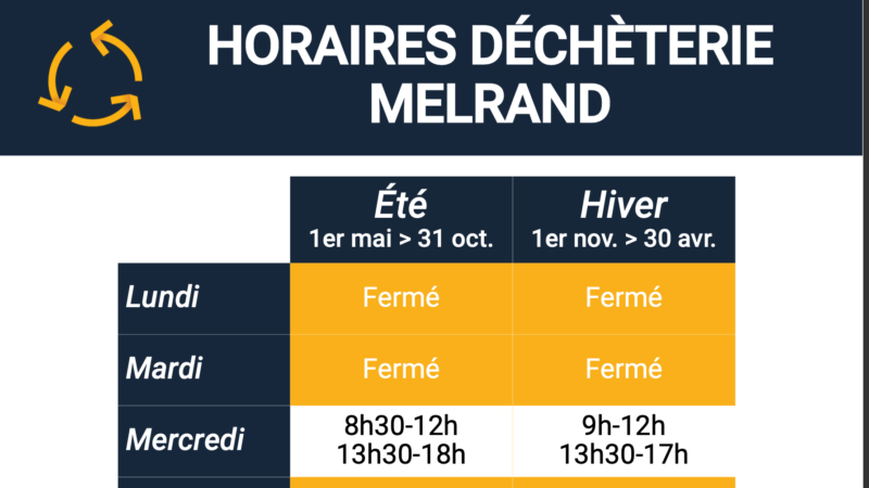 Les horaires des déchèteries changent dès le 1er juillet