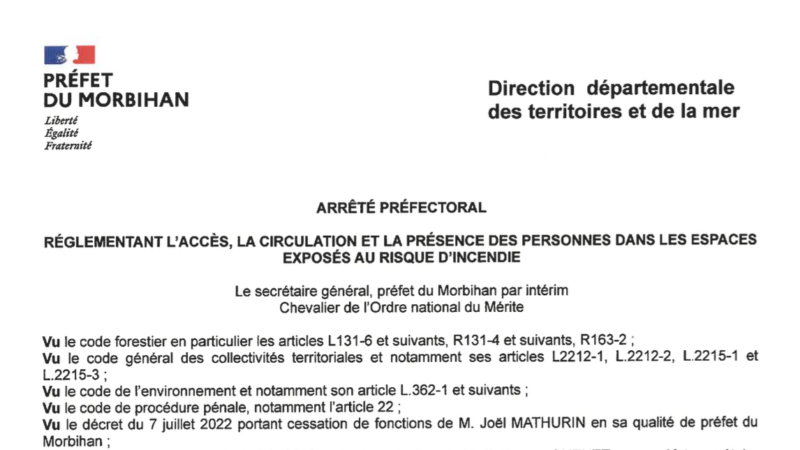 Vigilance incendie interdiction circulation bois forêts landes