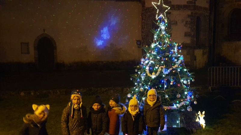 Illumination du sapin de noël