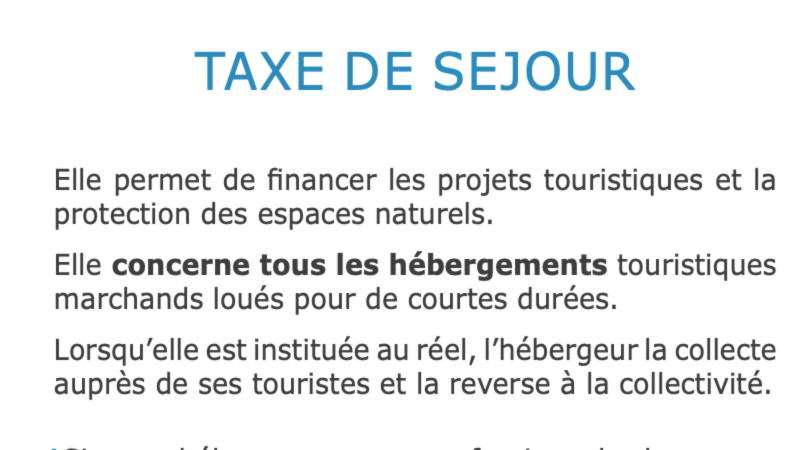 Hébergements touristiques informations