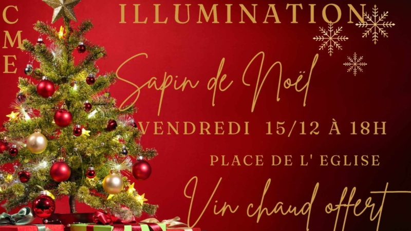 Illumination du sapin de Noël de Melrand