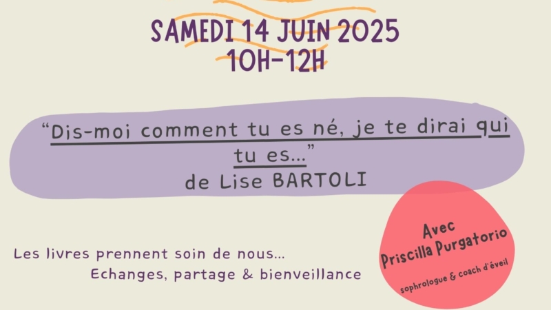 Atelier « Lectures, café & méditation » Juin 2025