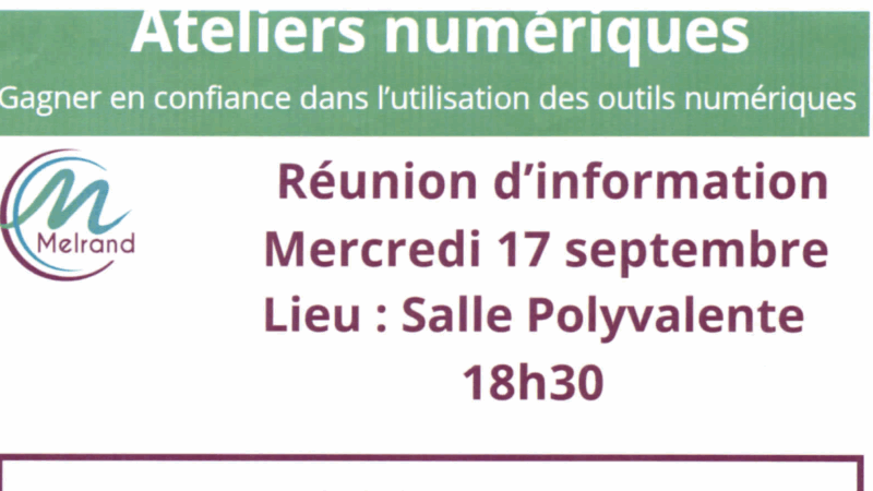 Réunion d’information – Ateliers numériques