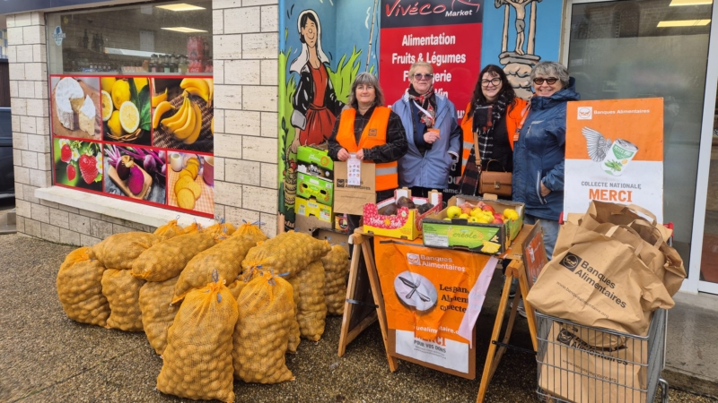Succès de la collecte de la Banque Alimentaire devant le magasin Viveco