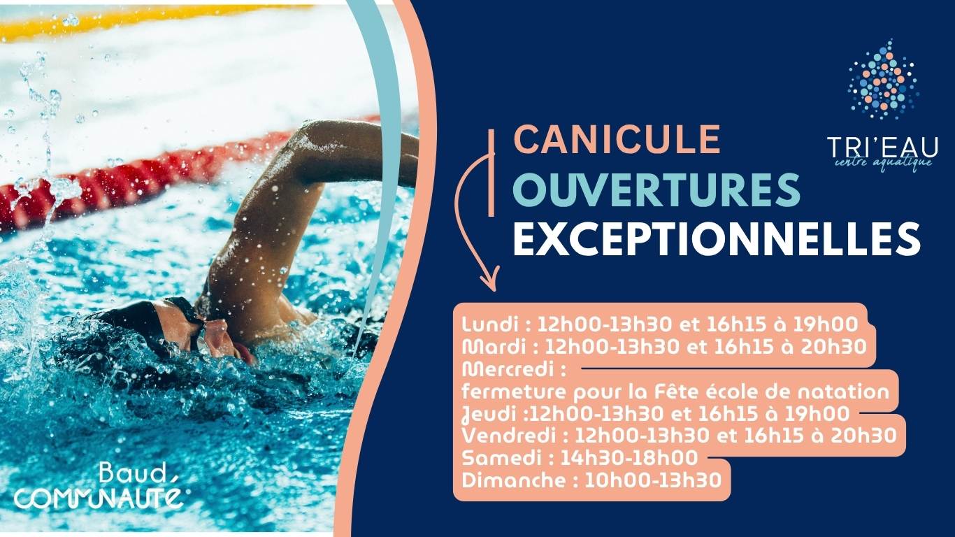 Piscine de Baud: ouvertures exceptionnelles