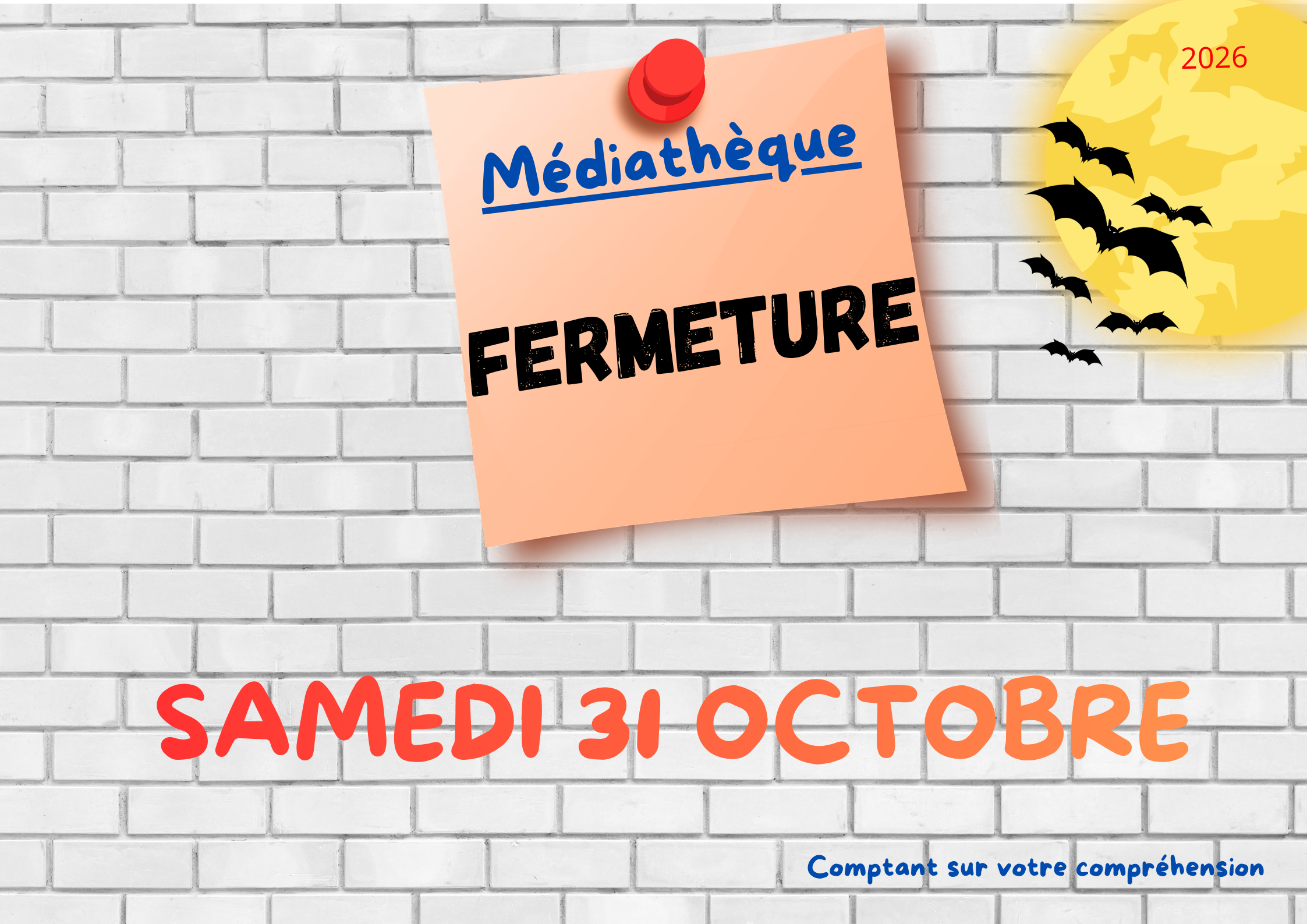 Fermeture médiathèque